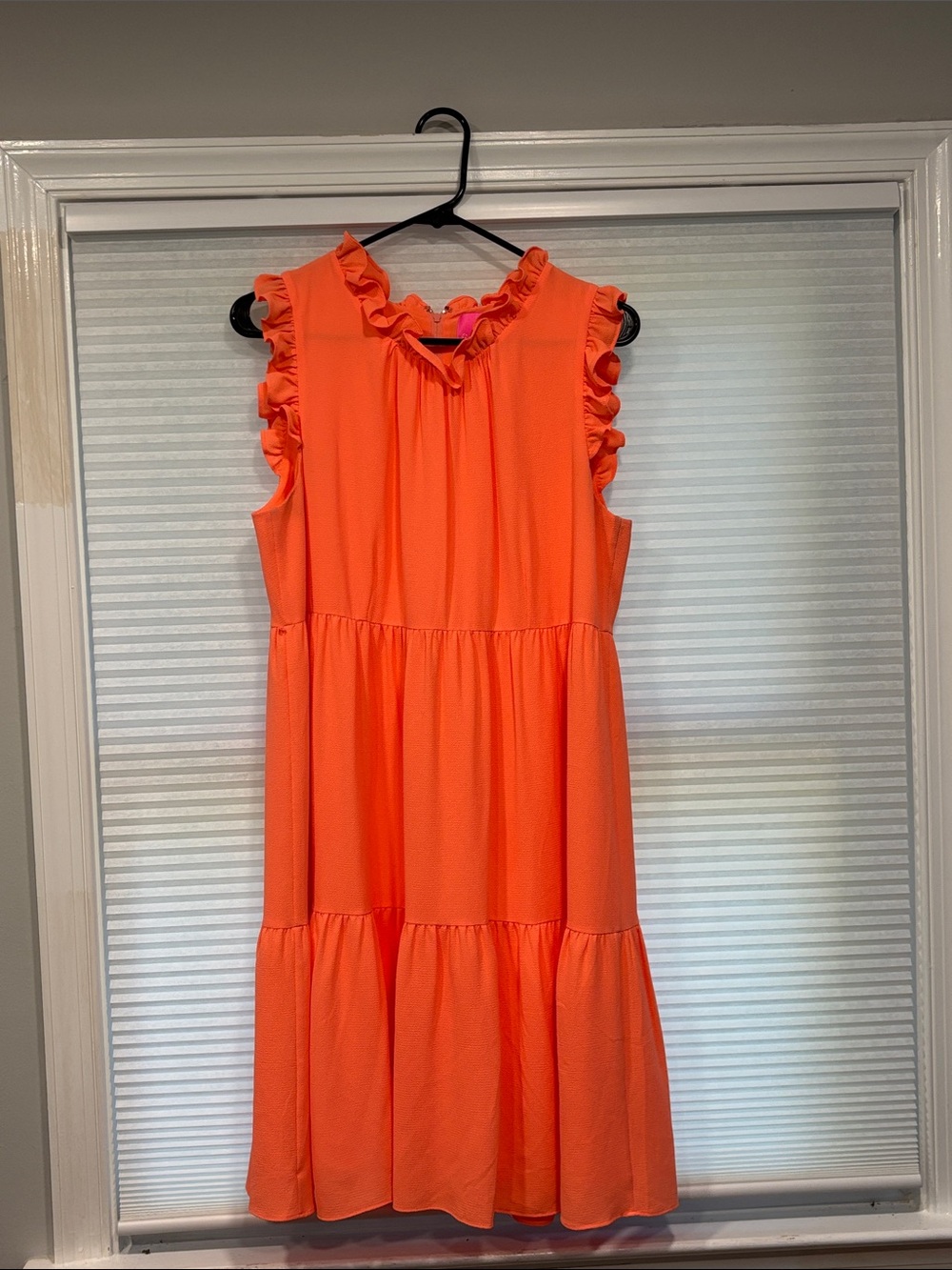 Lilly Pulitzer Jazzy Sleeveless Ruffle Tiered Midi Dress in Bright Orange